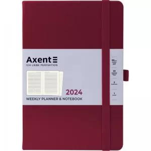 Еженедельник датированный 2024 Prime Strong 145х210мм винный AXENT 8507-24-46-A