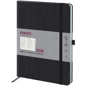 Еженедельник датированный 2026 A4 Axent Grand Lines 195x255мм, Еженедельники