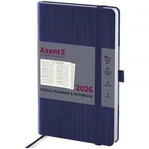Еженедельник датированный 2026 А5 Axent 8515-26 Partner Lines 125x195, Еженедельники датированные - фото 3