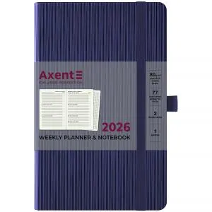 Еженедельник датированный 2026 А5 Axent 8515-26 Partner Lines 125x195, Еженедельники датированные - фото 4