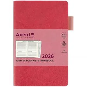 Еженедельник датированный 2026 A5 Axent 8527-26 Partner Soft Muse 125x195мм, Еженедельники датированные - фото 1
