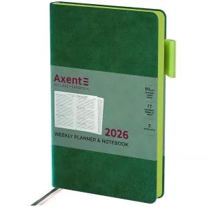 Еженедельник датированный 2026 A5 Axent 8527-26 Partner Soft Muse 125x195мм, Еженедельники датированные - фото 4
