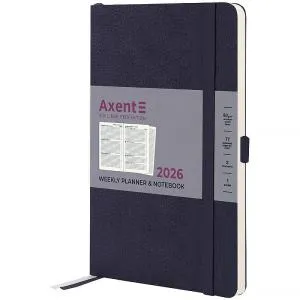 Еженедельник датированный 2026 A5 Axent 8509-26 Partner Soft Skin 125x95 мм, Еженедельники датированные - фото 6