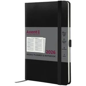 Еженедельник датированный 2026 A5 Axent 8505-26 Partner Strong 125x195 мм, Еженедельники