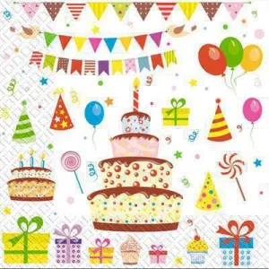 Салфетки Романтика, 33х33, 20 шт, Марго, 0126351, Салфетки