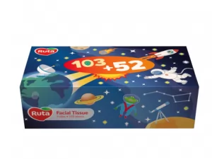 Салфетки косметические RUTA Kids rt.48422 20х21 см 155 шт 2-слойные белые