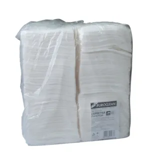 Салфетки бумажные BUROCLEAN 240x240 мм 400шт в пп упаковке белый 10100203, Салфетки