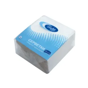 Салфетки столовые Tischa Papier BASIC белые целлюлоза 1-слой 1/4 скл 24,0х25,0см 60 пач в пак C51, Салфетки