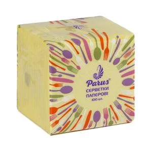 Салфетки Parus столовые бумажные 24х24 см 100 шт в п/п упаковке NP011, Бумажные одноразовые салфетки - фото 2