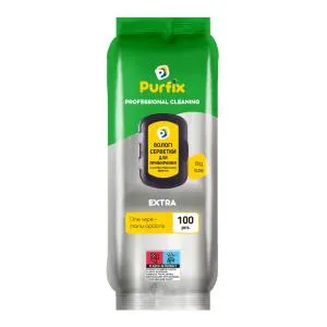 Салфетки влажные хозяйственные Purfix для уборки EXTRA 100шт san.92193, Тряпки