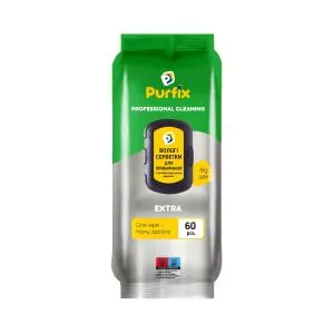 Салфетки влажные Purfix для уборки EXTRA 60шт san.92209, Тряпки
