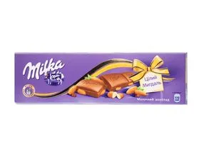 Шоколад Milka цілий мигдаль 185г 10652891