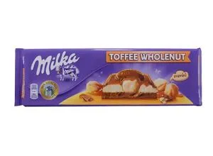 Шоколад Milka з начинкою цілий горіх і карамель 300г 10488185