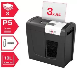 Уничтожитель документов Rexel Secure MC3 2020128EU 3л 2х15 мм 10литр - Фото 1