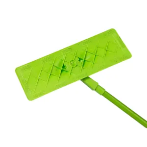 Швабра Buroclean Green Flat Mop с насадкой микрофибра на липучке 70-120 см 44x13 см 10300116, Швабры - фото 1
