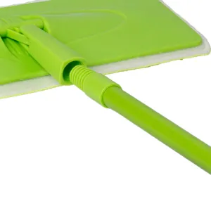 Швабра Buroclean Green Flat Mop с насадкой микрофибра на липучке 70-120 см 44x13 см 10300116, Швабры - фото 2