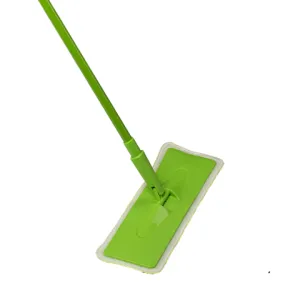 Швабра Buroclean Green Flat Mop с насадкой микрофибра на липучке 70-120 см 44x13 см 10300116, Швабры - фото 4