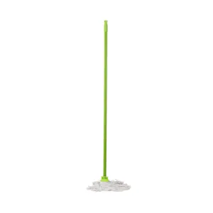 Швабра мотузка Buroclean Green 120 см котонова насадка 200 г 10300118, Швабри
