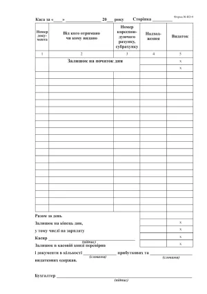 Касова книга, З/к, А5, 100 аркушів, вертикальна bt.000001434, Бухгалтерські книги, журнали - фото 1