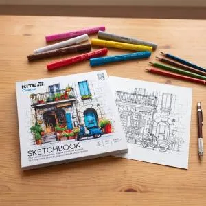 Скетчбук для робіт маркерами 21x21см 30 л Kite Creative K-1282, Альбоми для малювання - фото 1