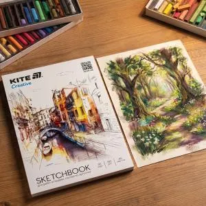 Скетчбук Kite для робіт олівця A5 30 л Kite Creative K-1277, Альбоми для малювання - фото 1