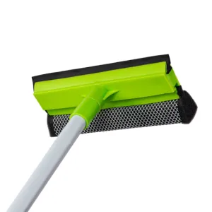 Стеклоочиститель Buroclean с резиновой и губчатой насадкой 25 см телескоп 112 см 10300011, Швабры - фото 2