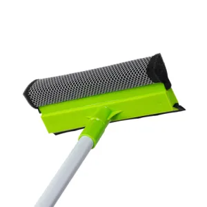 Стеклоочиститель Buroclean с резиновой и губчатой насадкой 25 см телескоп 112 см 10300011, Швабры - фото 3
