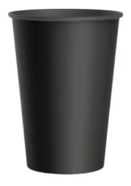 Стакан бумажный 340 мл Total BLACK 50 шт/уп CUP340BL, Одноразовые стаканы
