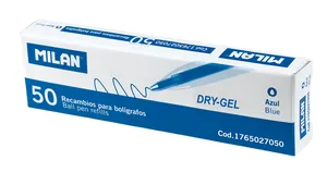 Стрижень гелевий DRY-GEL 0.7 мм синій Milan ml.1765027050 - Фото 1