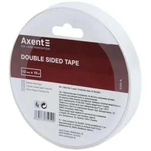 Скотч AXENT двухсторонний 12ммx10м 1 шт 3103-A, Скотч