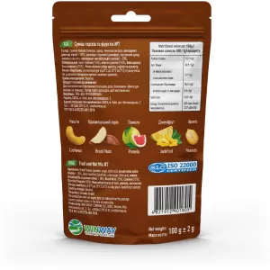 Суміш горіхів та фруктів №7 WINWAY Healthy Selection 100г - Фото 1
