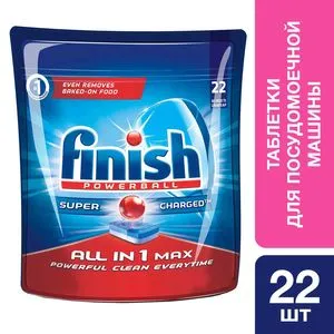 Таблетки для посудомийних машин Finish All in 1 MAX (22шт) ПГХ 0148980