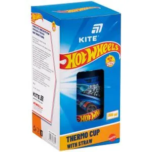 Термочашка Kite з трубочкою 350мл HW HW25-1263, Дитячий посуд - фото 2
