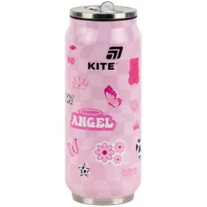 Термочашка Kite с трубочкой 500мл Game over K25-1264-1, Детская посуда