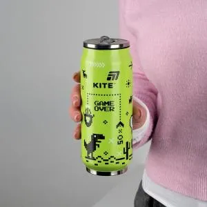 Термочашка Kite с трубочкой 500мл Game over K25-1264-1, Детская посуда - фото 4