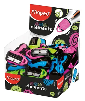 Точилка без контейнера ELEMENTS 1 отвір дисплей асорті Maped MP.501600 - Фото 4