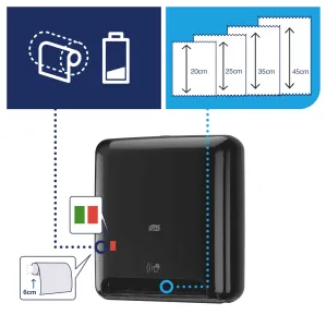 Держатель Tork автоматический сенсорный черный 551108, Держатели для полотенец (Диспенсеры) - фото 6