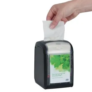 Диспенсер настільний для серветок Tork чорний розмір 141х113х170мм Вміщує 168 серветок 272900, Тримачі для серветок - фото 4