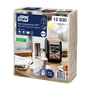 Салфетки Tork Fit для диспенсеров 720 шт 2 слоя 21,3х16,5 см крафт 12830, Салфетки