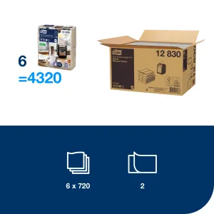 Салфетки Tork Fit для диспенсеров 720 шт 2 слоя 21,3х16,5 см крафт 12830, Бумажные одноразовые салфетки - фото 4