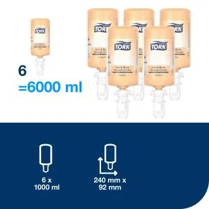 Мило гель Tork люкс для тіла та волосся 1л 424661, Мило - фото 4
