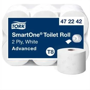 Туалетная бумага Tork в мини рулонах SmartOne для диспенсеров 2-слойные 207м 472242, Туалетная бумага - фото 2