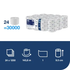 Туалетний папір Tork в рулонах Опті-С 143,8 м 1 шар 1250 аркушів 472620, Туалетний папір - фото 3