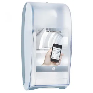 Держатель салфеток Atma V-складка настольный/настенный серый/прозрачный пластик A89917, Держатели для салфеток - фото 1