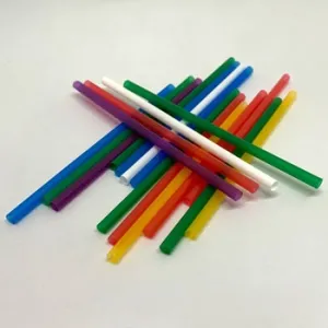 Трубочки різнокольорові прямі 12.5 см 200 шт. 0131150, Трубочки для коктейлів