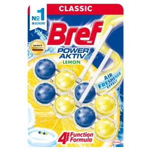 Туалетний блок BREF 2*50г Сила актив Лимон bf.56832, Засоби для туалетних кімнат