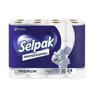 Туалетная бумага 3 слоя 32 шт целлюлоза SELPAK Professional Premium 0130655, Туалетная бумага