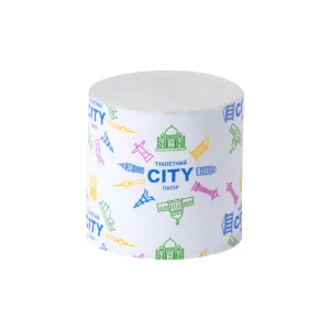 Туалетная Бумага Сіті В ПЛЕНЦЕ по 8 рулонов 48 50054, Туалетная бумага
