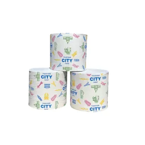 Туалетная Бумага Сіті В ПЛЕНЦЕ по 8 рулонов 48 50054, Туалетная бумага - фото 3