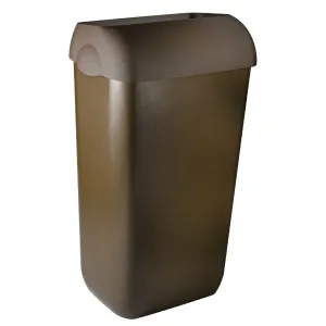Урна Atma підлогова або настінна 23 л коричнева пластик A74201MA, Контейнери та урни - фото 1